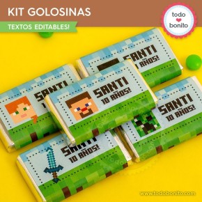 Minecraft: kit etiquetas de golosinas