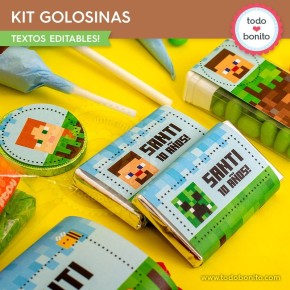 Minecraft: kit etiquetas de golosinas