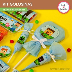 Minecraft: kit etiquetas de golosinas