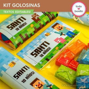 Minecraft: kit etiquetas de golosinas