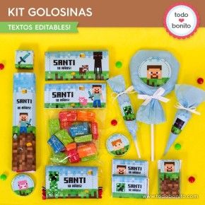 Minecraft: kit etiquetas de golosinas