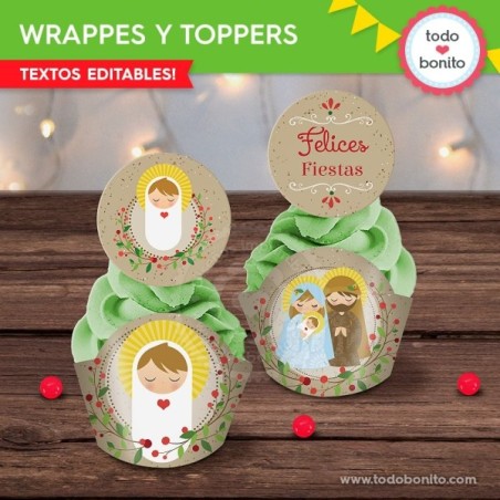 Niño Jesús: wrappers y toppers