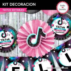 TikTok: kit imprimible decoración de fiesta