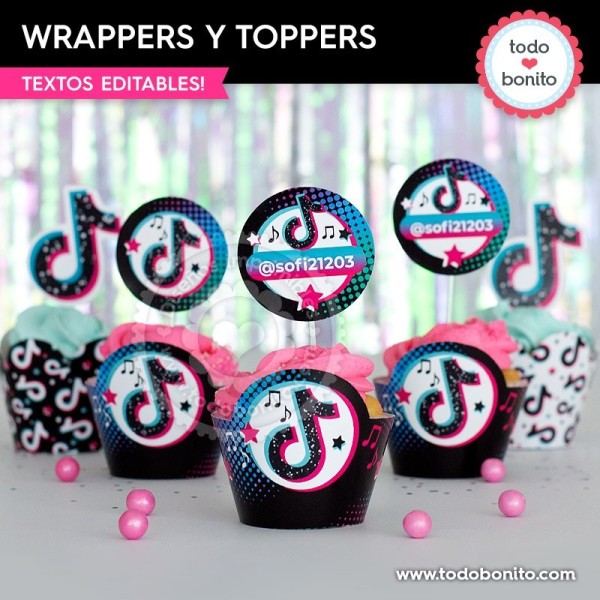 TikTok:  wrappers y toppers cupcakes