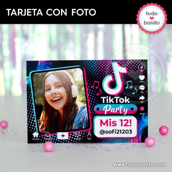 TikTok: tarjeta con foto