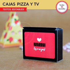 Netflix y Pizza: caja con forma