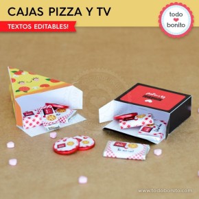 Netflix y Pizza: caja con forma