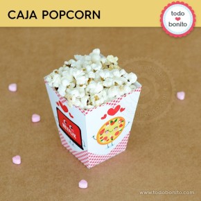 Netflix y Pizza: caja popcorn