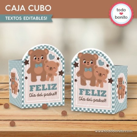 Papá Oso: cajita cubo