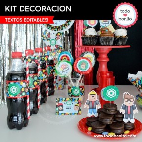 Roblox: kit imprimible decoración de fiesta