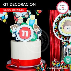 Roblox: kit imprimible decoración de fiesta