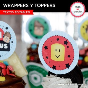 Roblox:  wrappers y toppers cupcakes