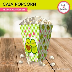 Paltas enamoradas: caja popcorn