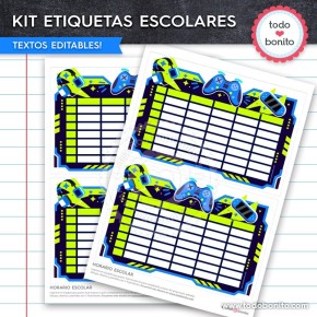 Kit Etiqueta Escolar Stumble Guys - Frete Grátis