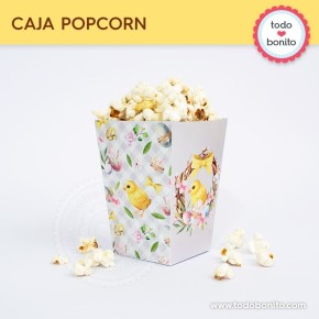 Pascuas pollito: cajita popcorn