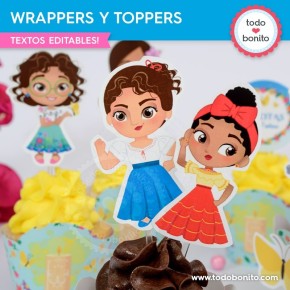 Encanto: wrappers y toppers cupcakes