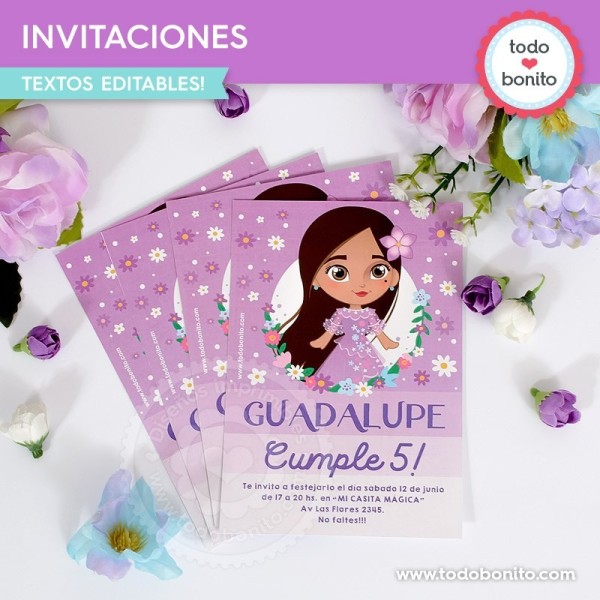 Encanto Isabela: invitación imprimible y digital