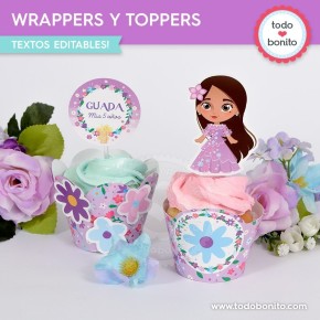 Encanto Isabela: wrappers y toppers cupcakes