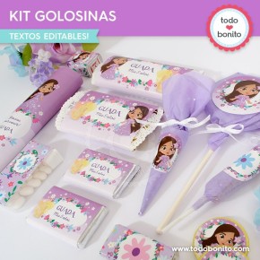 Encanto Isabela: kit etiquetas de golosinas