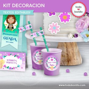 Encanto Isabela: kit imprimible decoración de fiesta