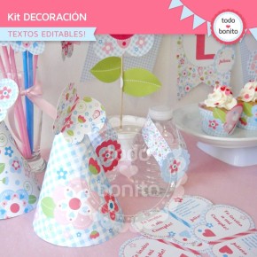 Flores y mariposas:  Kit decoración