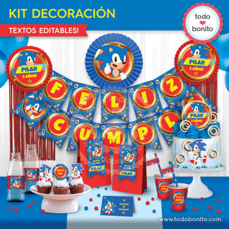 Sonic: kit imprimible...