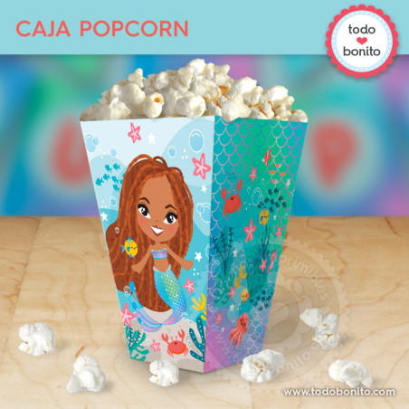 Sirenita nueva: caja popcorn