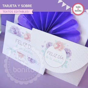 Día de la madre: tarjeta y sobre