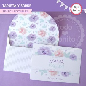 Día de la madre: tarjeta y sobre