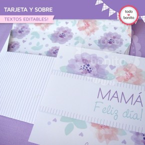 Día de la madre: tarjeta y sobre