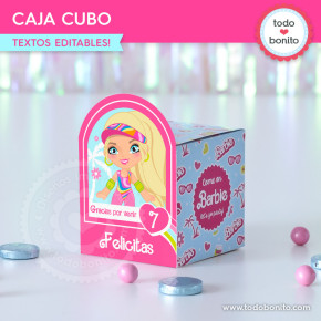 Barbie rollers: caja cubo