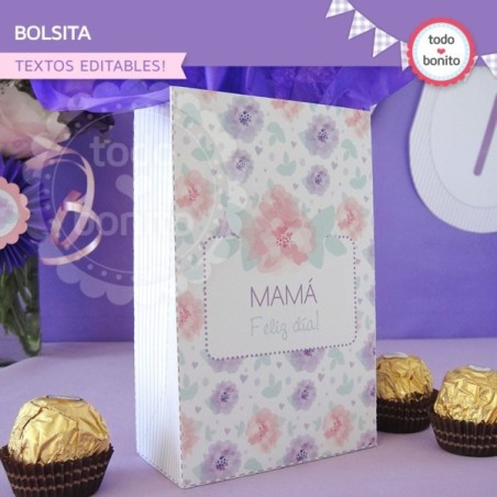 Día de la madre: bolsa regalo para imprimir