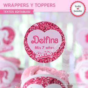Barbie glitter: wrappers y...