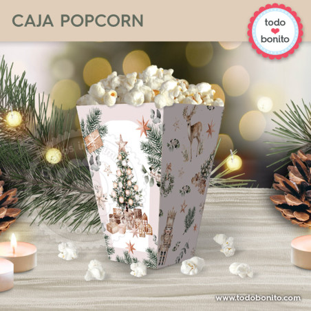 Navidad nórdico: caja popcorn