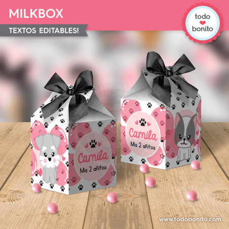Perritos rosa: milkbox