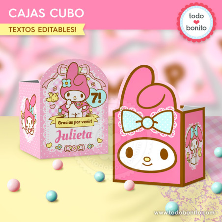 My Melody: cajas cubo