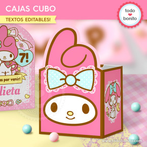 My Melody: cajas cubo