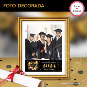 Graduación negro y dorado:...