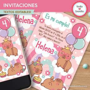 Capibara rosa: invitación...