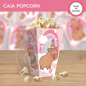 Capibara rosa: caja popcorn