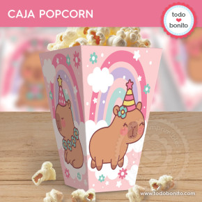 Capibara rosa: caja popcorn