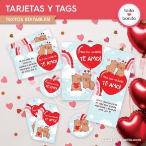 Capibaras enamorados: tarjetas y tags