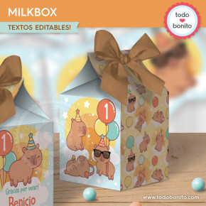 Capibara celeste: milkbox