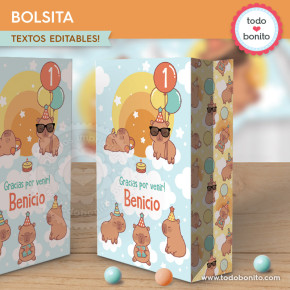 Capibara celeste: bolsa...