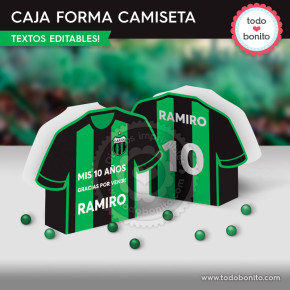 Nueva Chicago: caja forma camiseta