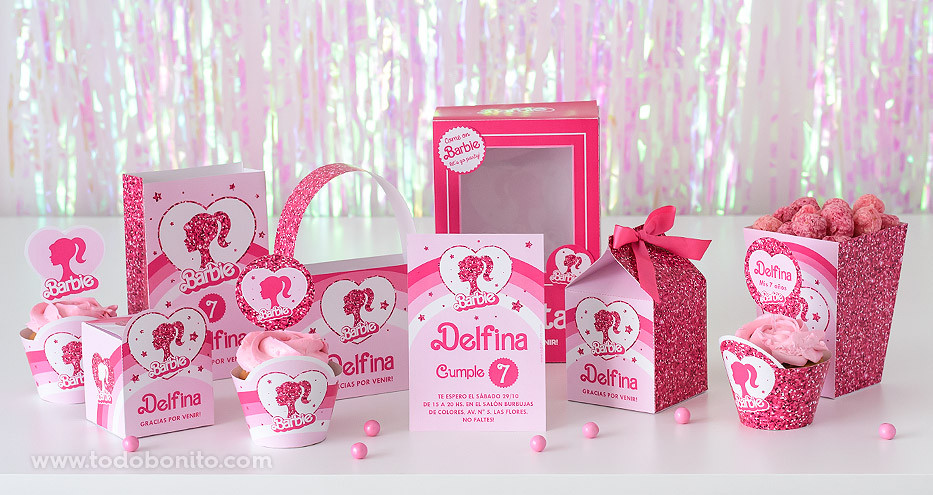 Plantilla de Invitaciones de Cumpleaños de Barbie Unicornio